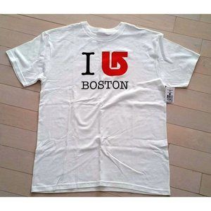 BURTON Boston print TEE SHIRT White Multi 100% Cotton ( M )
